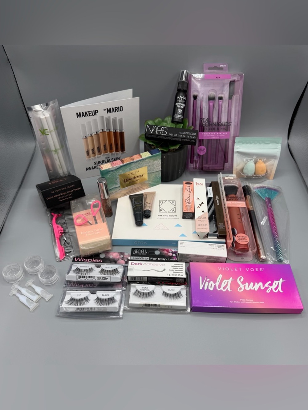 Makeup $500+ value Eyes Lips Face NARS Urban Decay Ofra Benefit Real Tech Ardell